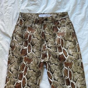 Proenza Schouler White Label Snakeskin print faux leather pants size 0